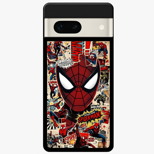  Aesthetic Wonder Spider Glass Case For Google Pixel 7A back cover – full design glossy printed glass finish