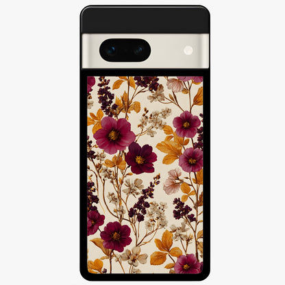  Autumn Wine Bloom Glass Case For Google Pixel 7A back cover – full design glossy printed glass finish