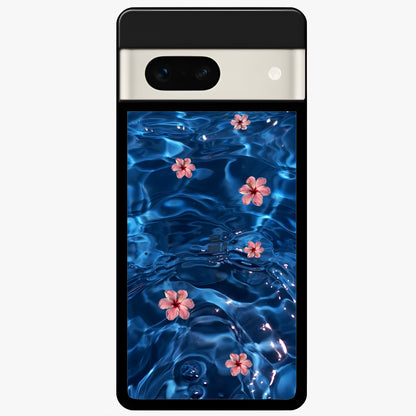  Bloom Thread Art Glass Case For Google Pixel 7A back cover – full design glossy printed glass finish
