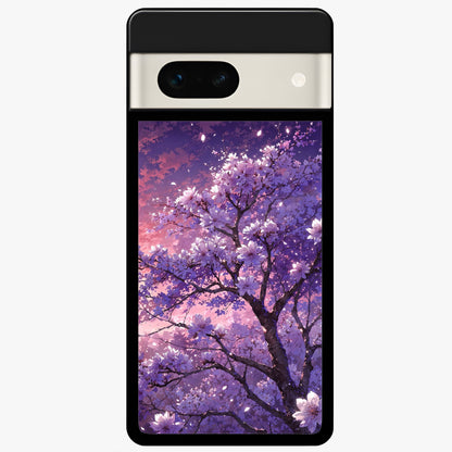  Blossom Tree Glass Case For Google Pixel 7A back cover – full design glossy printed glass finish