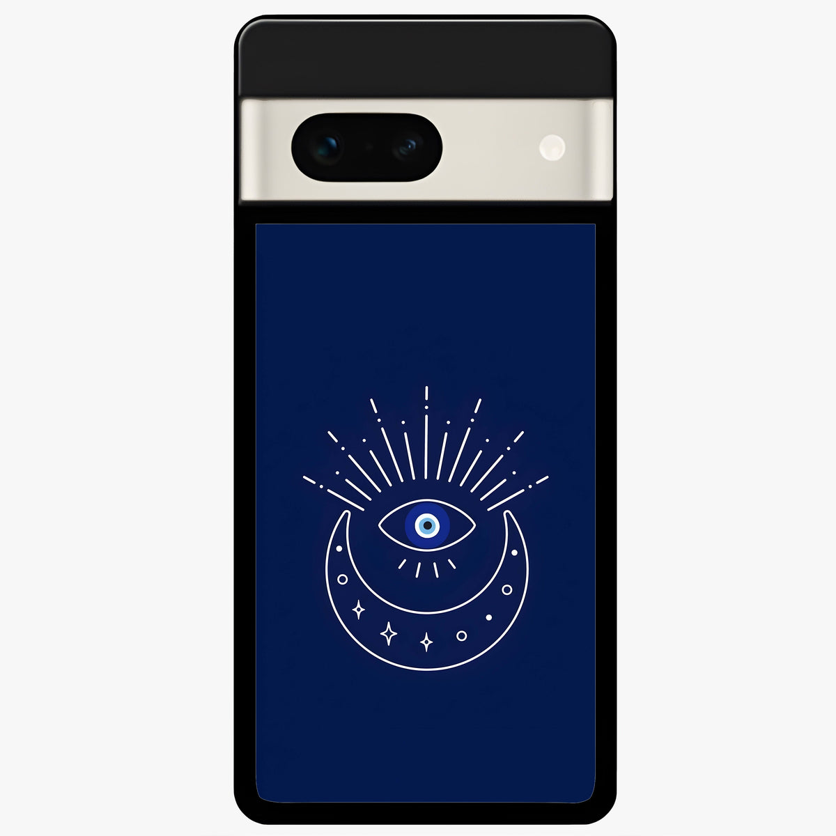  Blue Evil Eye Glass Case For Google Pixel 7A back cover – full design glossy printed glass finish