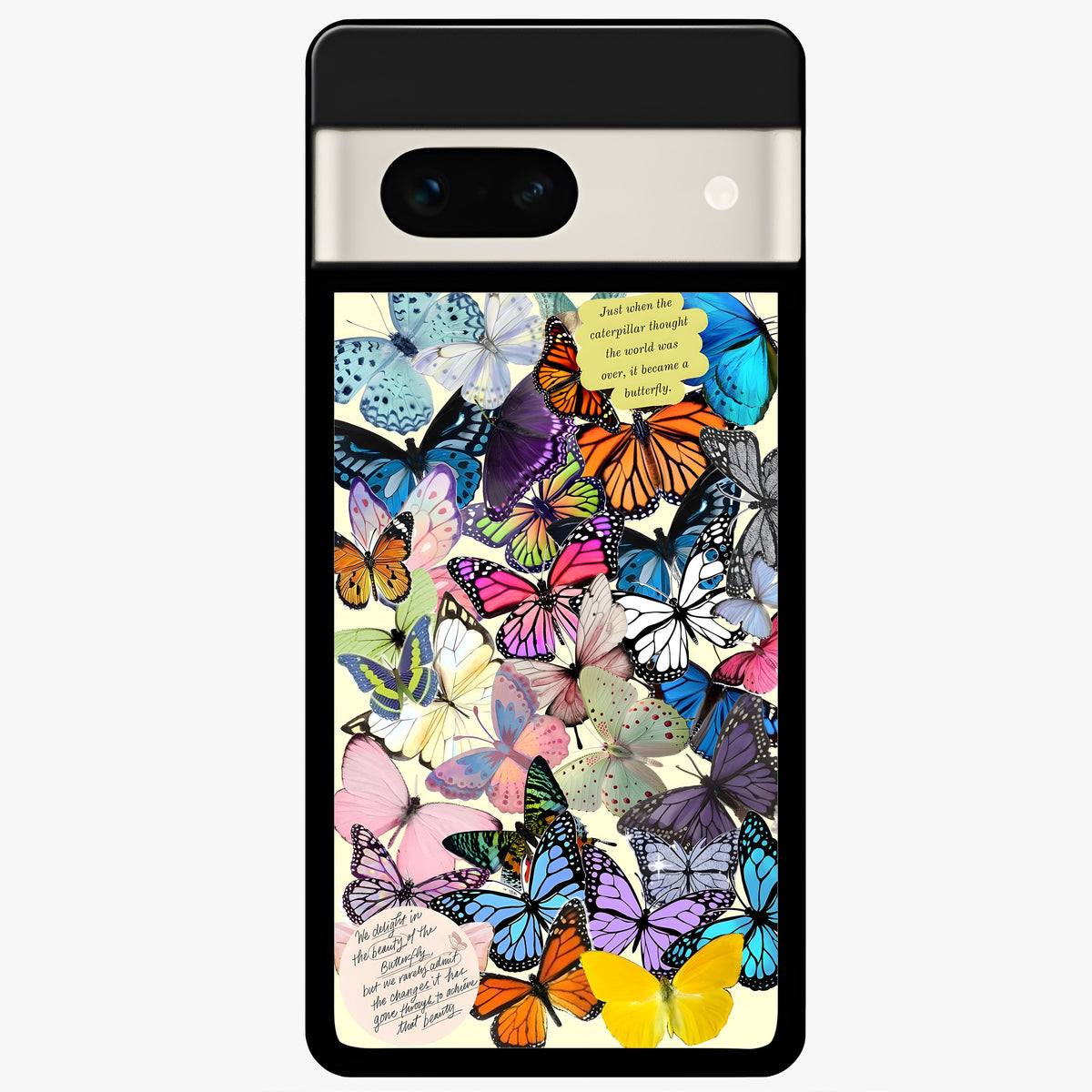  Butterflies Petal Dream Glass Case For Google Pixel 7A back cover – full design glossy printed glass finish