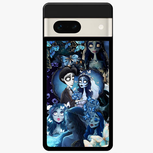  Butterfly Ghost Soul Glass Case For Google Pixel 7A back cover – full design glossy printed glass finish
