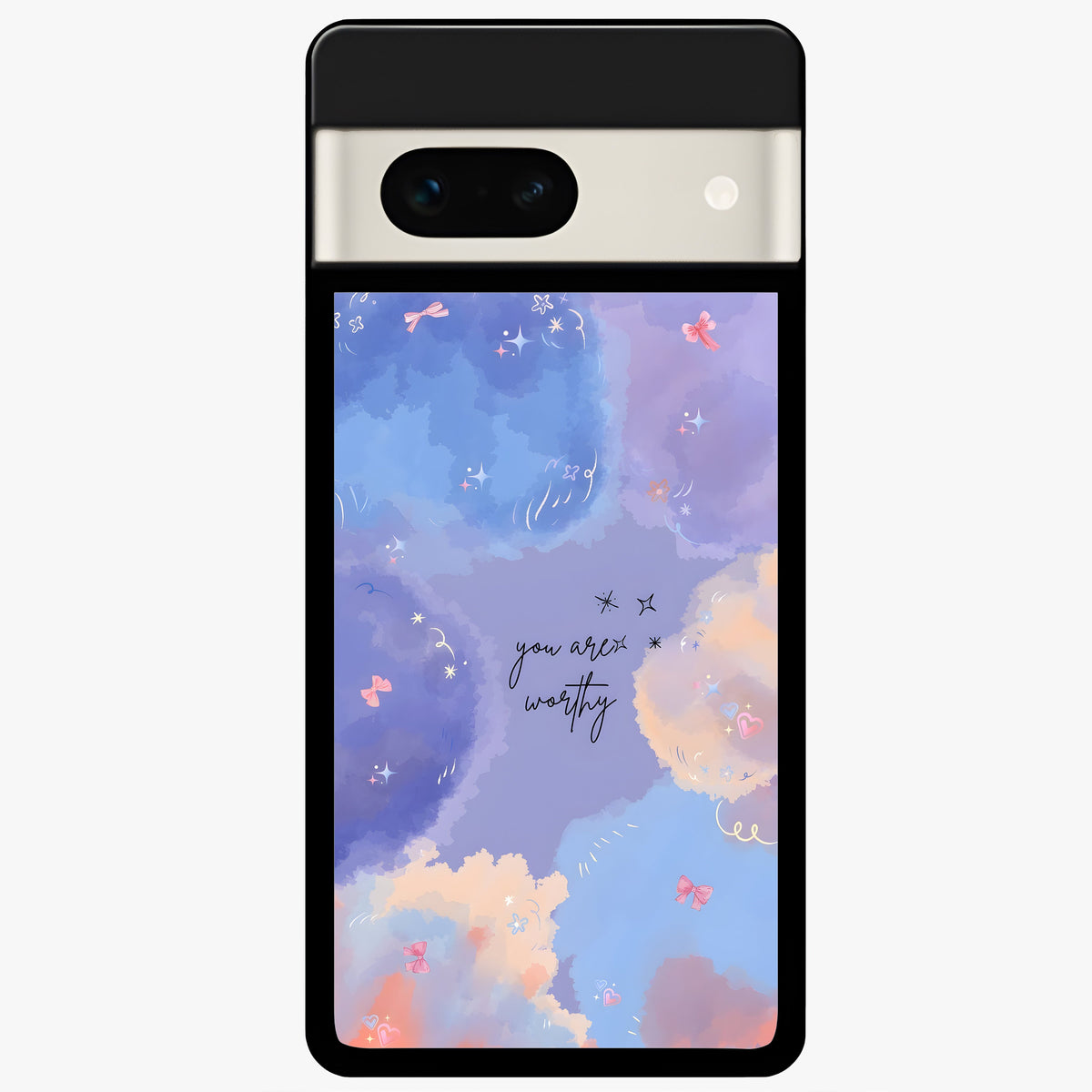  Celestial Cloud Magic Glass Case For Google Pixel 7A back cover – full design glossy printed glass finish