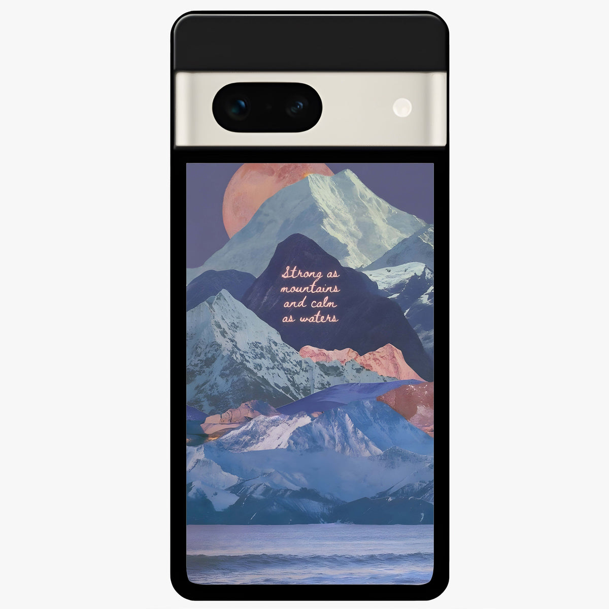  Celestial Mountain Calm Glass Case For Google Pixel 7A back cover – full design glossy printed glass finish