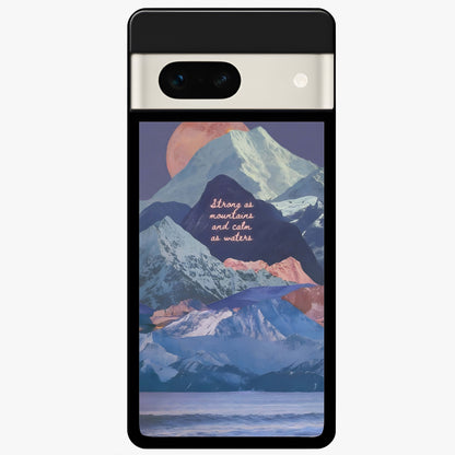  Celestial Mountain Calm Glass Case For Google Pixel 7A back cover – full design glossy printed glass finish