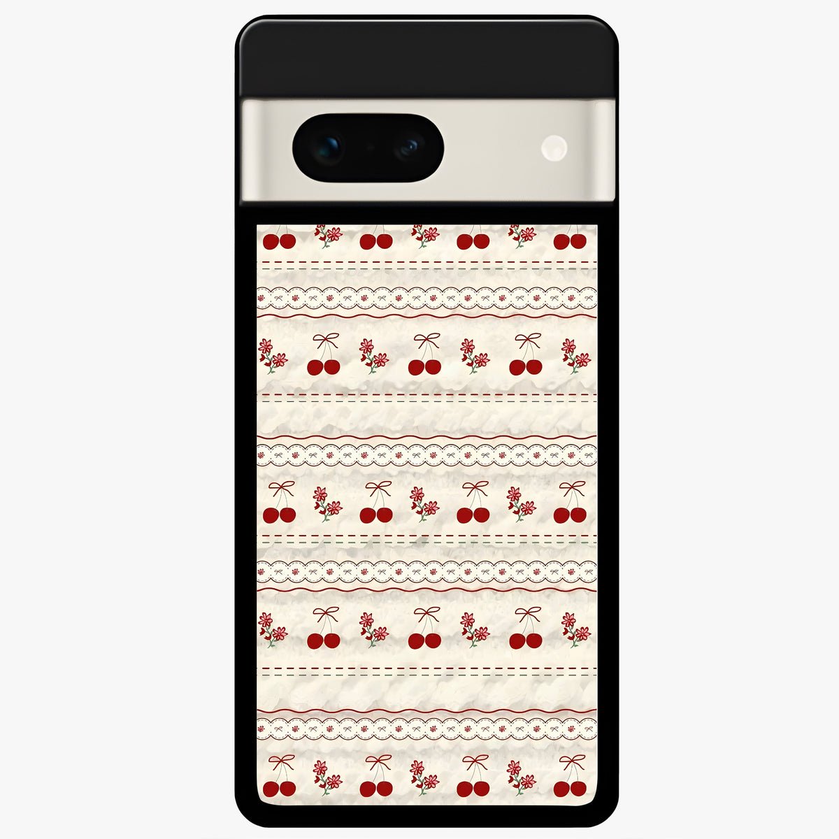  Cherry Bloom Charm Glass Case For Google Pixel 7A back cover – full design glossy printed glass finish