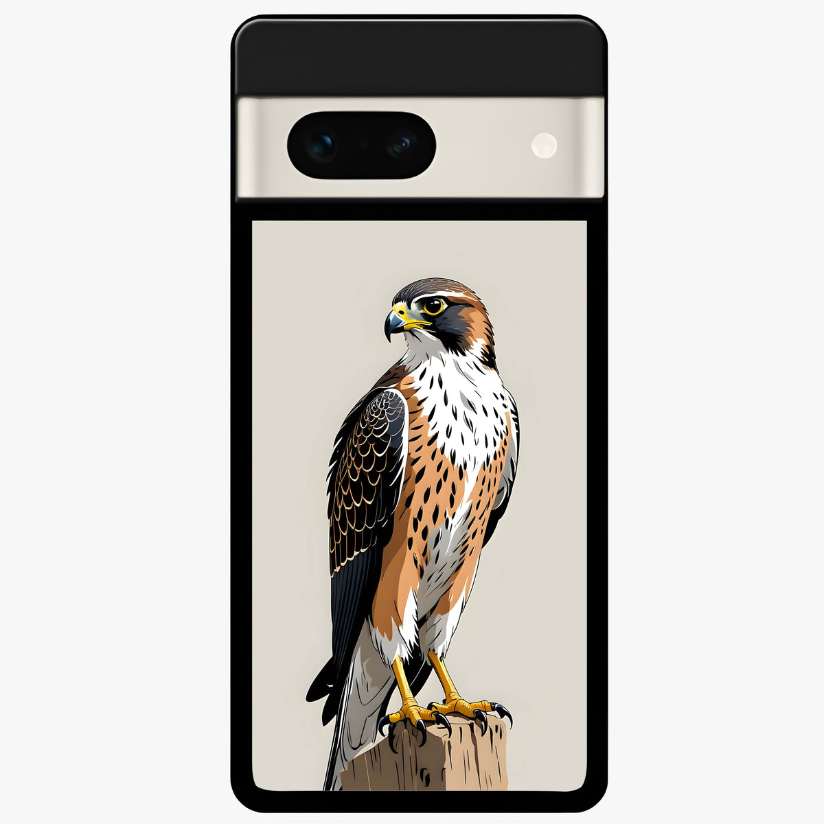  Clever Eagle Glass Case For Google Pixel 7A back cover – full design glossy printed glass finish