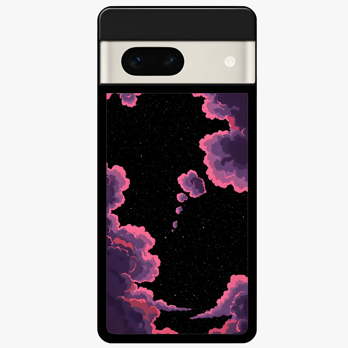  Cosmic Cloud Journey Glass Case For Google Pixel 7A back cover – full design glossy printed glass finish
