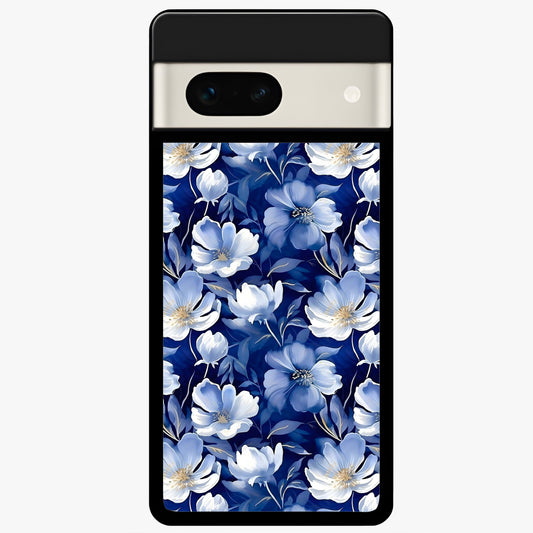  Cute Floral Patterns Glass Case For Google Pixel 7A back cover – full design glossy printed glass finish