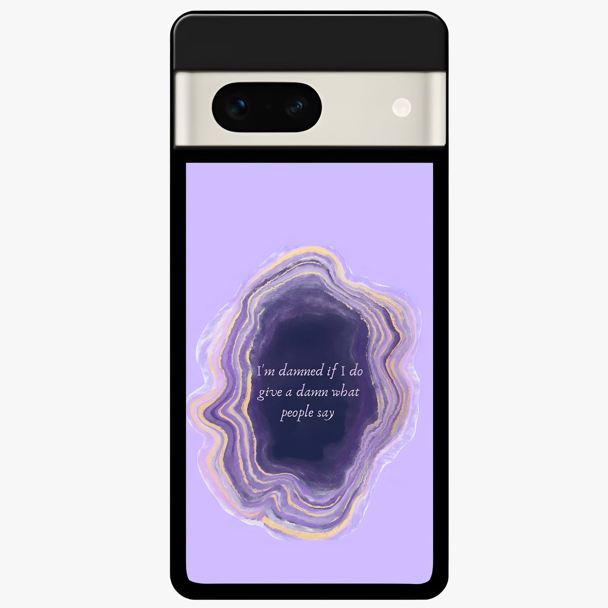  Damned People Quote Glass Case For Google Pixel 7A back cover – full design glossy printed glass finish