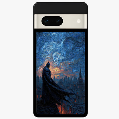  Dark Knight Dusk Glass Case For Google Pixel 7A back cover – full design glossy printed glass finish