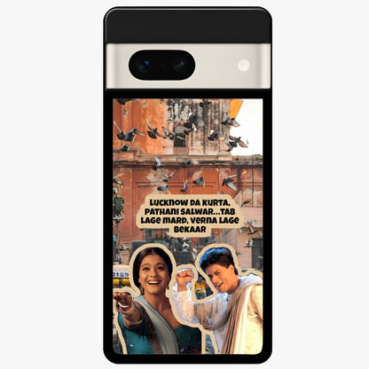  Desi Retro Vibes Glass Case For Google Pixel 7A back cover – full design glossy printed glass finish