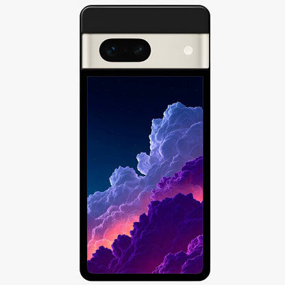  Dreamy Cloud Skies Glass Case For Google Pixel 7A back cover – full design glossy printed glass finish