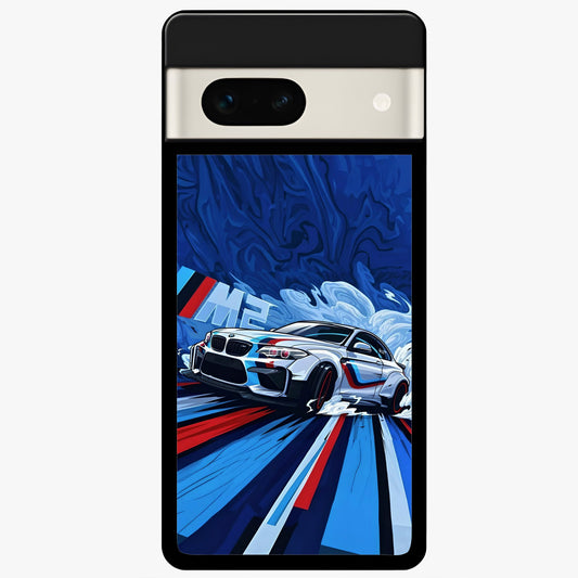  Drift Power Rush Glass Case For Google Pixel 7A back cover – full design glossy printed glass finish