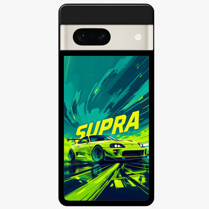  Electric Supra Thunder Glass Case For Google Pixel 7A back cover – full design glossy printed glass finish