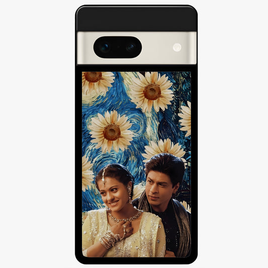 Eternal Love Story Glass Case For Google Pixel 7A back cover – full design glossy printed glass finish