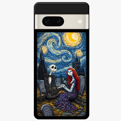  Eternal Night Love Glass Case For Google Pixel 7A back cover – full design glossy printed glass finish