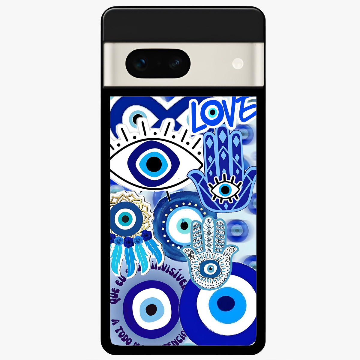  Evil Eyes Dream Glass Case For Google Pixel 7A back cover – full design glossy printed glass finish