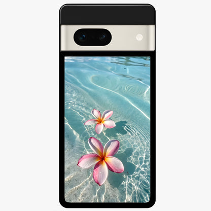  Floating Bloom Bliss Glass Case For Google Pixel 7A back cover – full design glossy printed glass finish