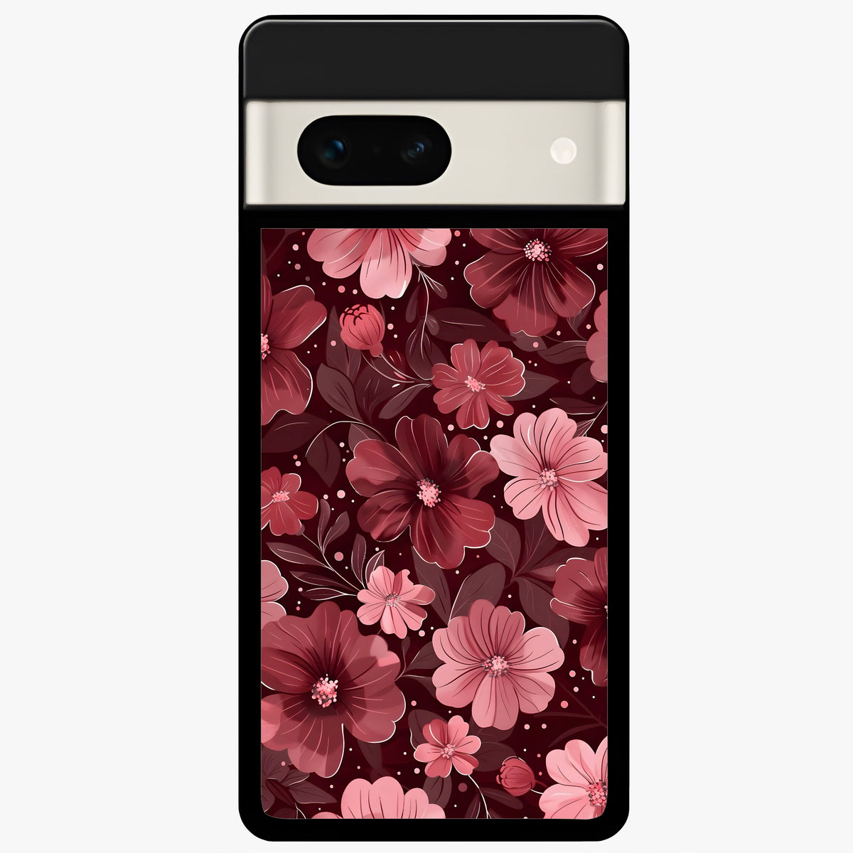  Flower Blush Bloom Glass Case For Google Pixel 7A back cover – full design glossy printed glass finish