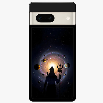  Galactic Shiva Vision Glass Case For Google Pixel 7A back cover – full design glossy printed glass finish