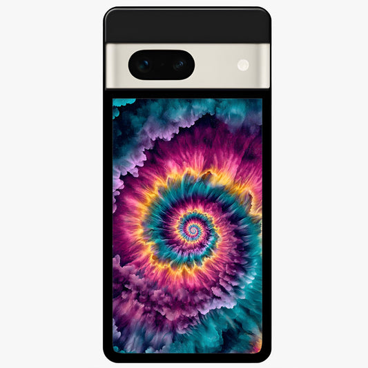  Galactic Spiral Burst Glass Case For Google Pixel 7A back cover – full design glossy printed glass finish