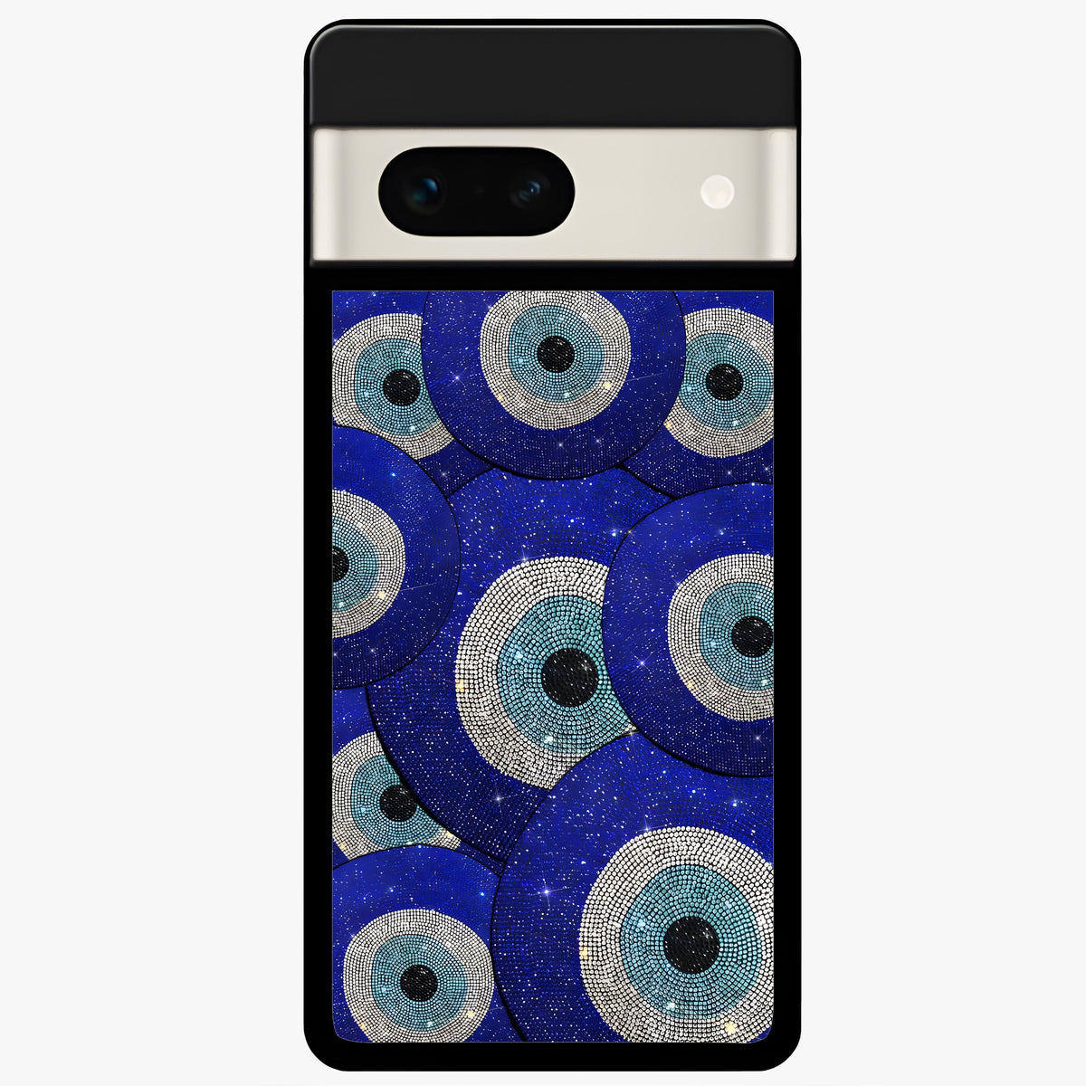  Galaxy Eye Flow Glass Case For Google Pixel 7A back cover – full design glossy printed glass finish
