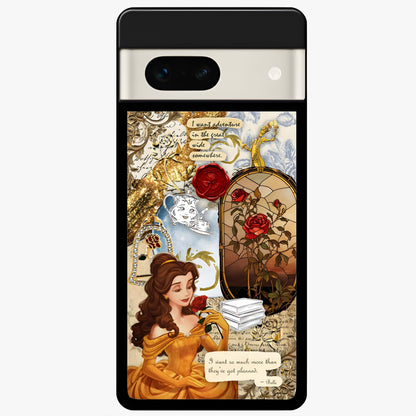  Golden Dream Belle Glass Case For Google Pixel 7A back cover – full design glossy printed glass finish