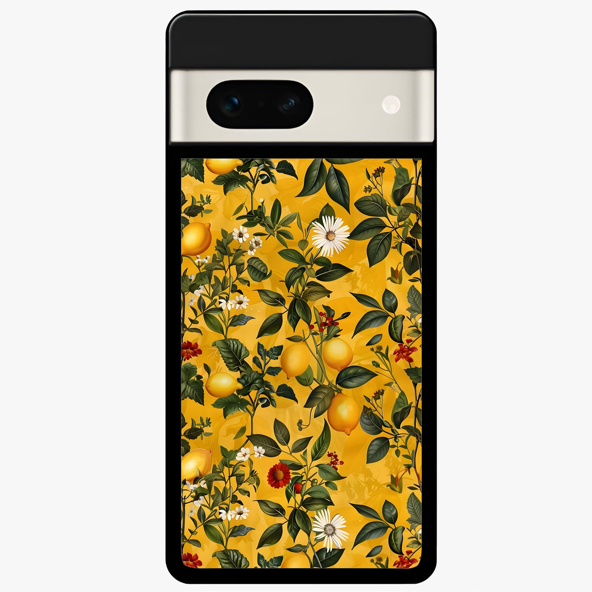  Golden Lemon Field Glass Case For Google Pixel 7A back cover – full design glossy printed glass finish
