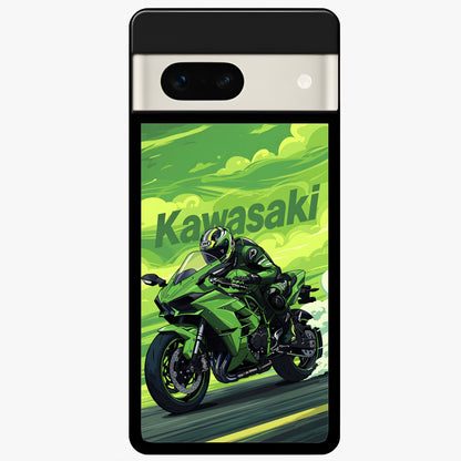  Greenery Sky Glass Case For Google Pixel 7A back cover – full design glossy printed glass finish