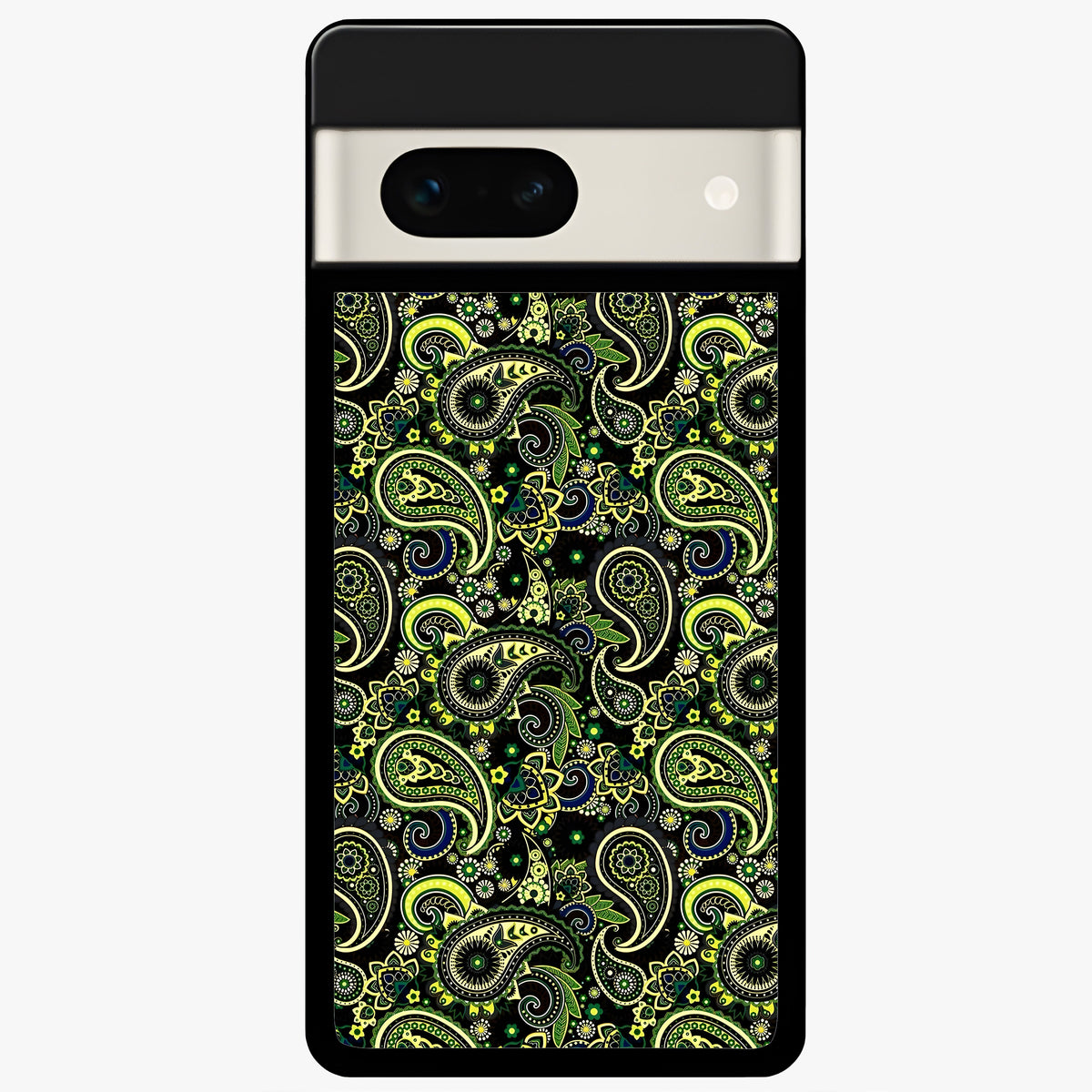 Green Lemon Glass Case For Google Pixel 7A back cover – full design glossy printed glass finish