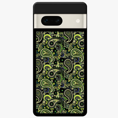  Green Lemon Glass Case For Google Pixel 7A back cover – full design glossy printed glass finish