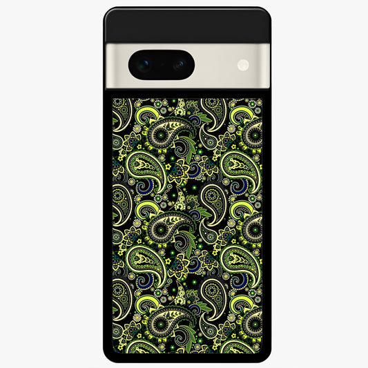  Green Lemon Glass Case For Google Pixel 7A back cover – full design glossy printed glass finish