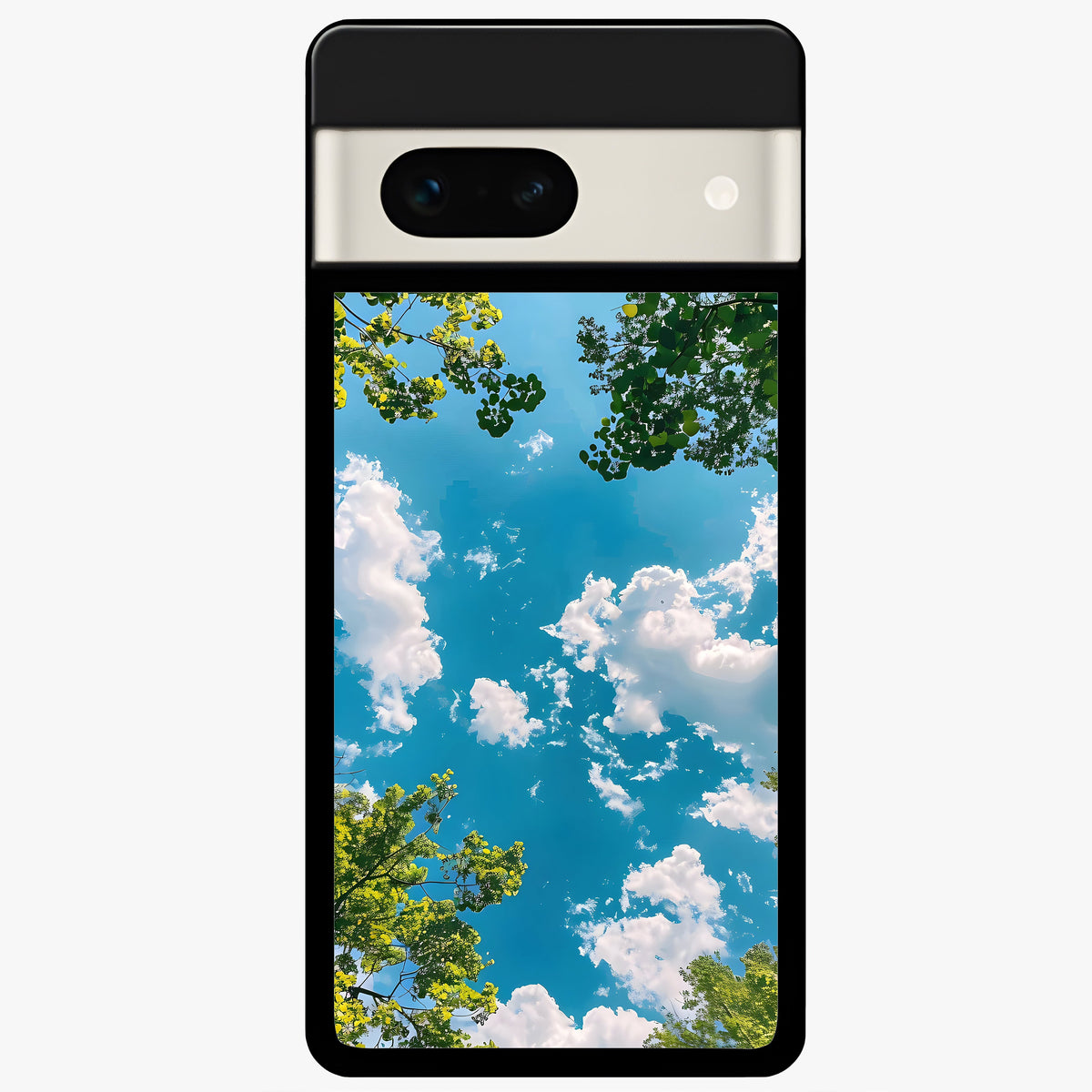  Green Moon Energy Glass Case For Google Pixel 7A back cover – full design glossy printed glass finish