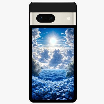  Heavenly Daisy Horizon Glass Case For Google Pixel 7A back cover – full design glossy printed glass finish