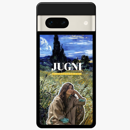  Jugni Soul Vibes Glass Case For Google Pixel 7A back cover – full design glossy printed glass finish