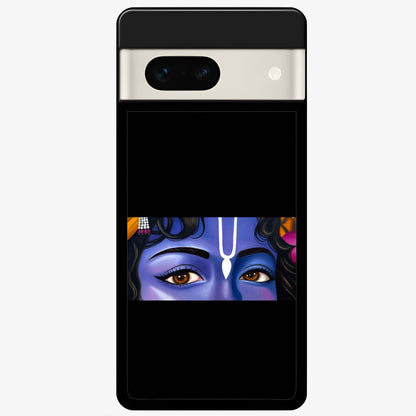  Krishna Eye Glass Case For Google Pixel 7A back cover – full design glossy printed glass finish