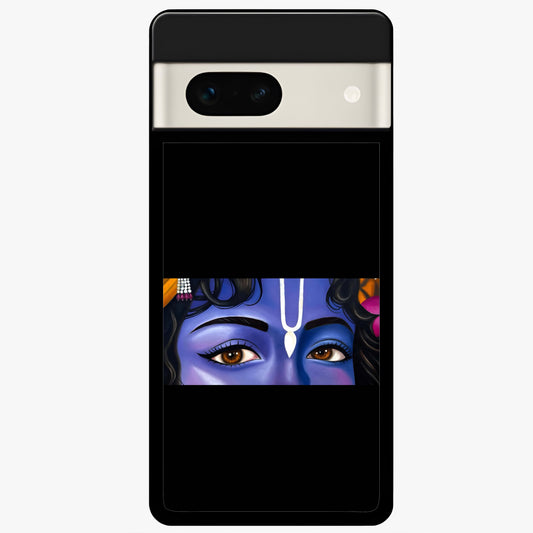  Krishna Eye Glass Case For Google Pixel 7A back cover – full design glossy printed glass finish