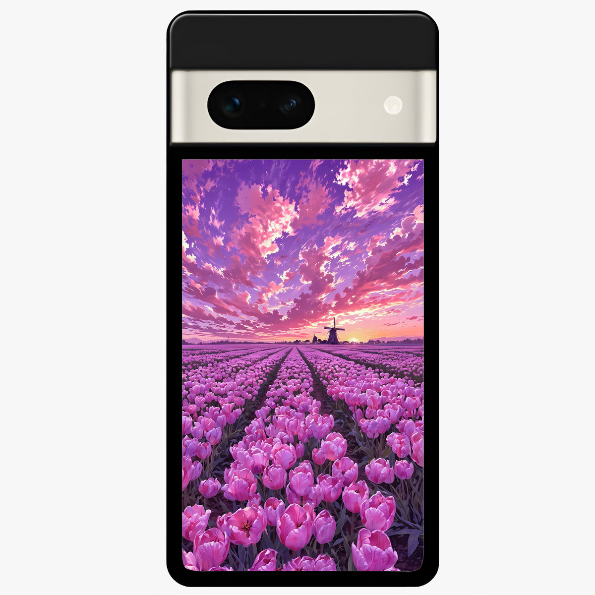  Lavender Dream Skies Glass Case For Google Pixel 7A back cover – full design glossy printed glass finish