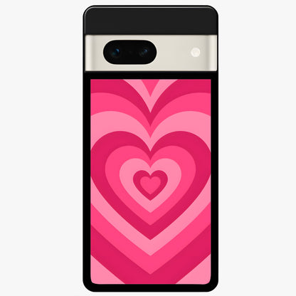  Layered Love Hearts Glass Case For Google Pixel 7A back cover – full design glossy printed glass finish