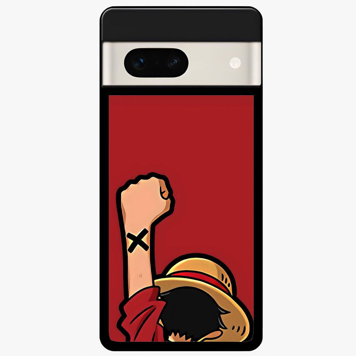  Luffy X Spirit Glass Case For Google Pixel 7A back cover – full design glossy printed glass finish