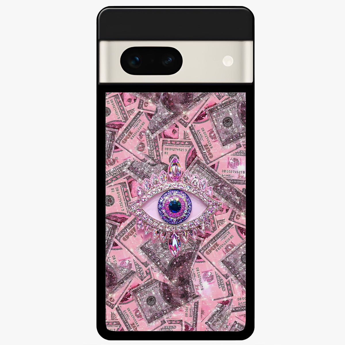  Money Eye Luxe Glass Case For Google Pixel 7A back cover – full design glossy printed glass finish