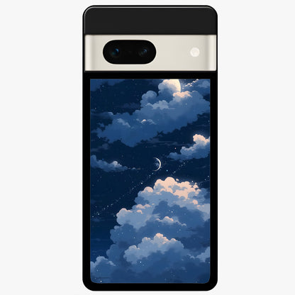  Moon Dream Haze Glass Case For Google Pixel 7A back cover – full design glossy printed glass finish