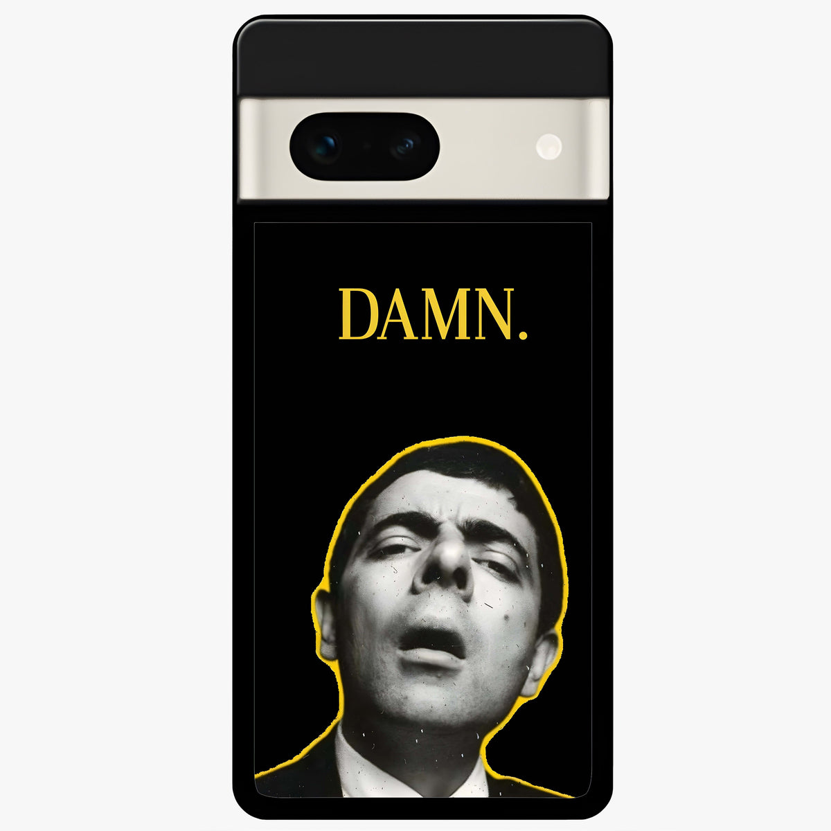  Mr Bean Damn Glass Case For Google Pixel 7A back cover – full design glossy printed glass finish