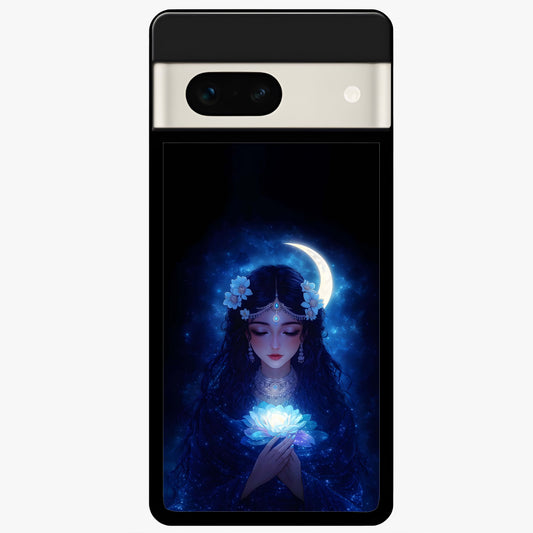  Mystic Moon Queen Glass Case For Google Pixel 7A back cover – full design glossy printed glass finish