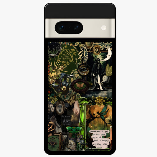  Mystic Woods Secret Glass Case For Google Pixel 7A back cover – full design glossy printed glass finish