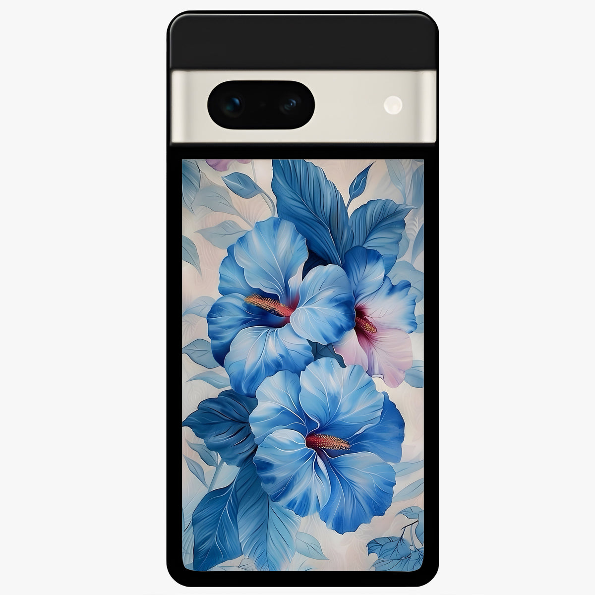  Ocean Hibiscus Grace Glass Case For Google Pixel 7A back cover – full design glossy printed glass finish