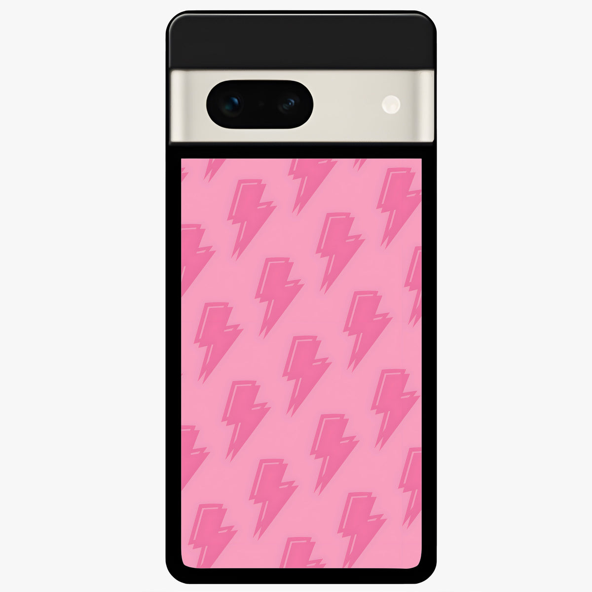  Pink Moo Magic Glass Case For Google Pixel 7A back cover – full design glossy printed glass finish