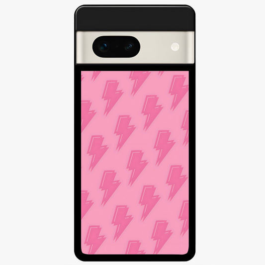  Pink Moo Magic Glass Case For Google Pixel 7A back cover – full design glossy printed glass finish